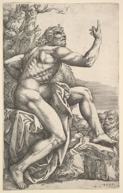 John the Baptist Preaching in the Wilderness Wall Art by Battista Franco - High-Resolution Digital Print