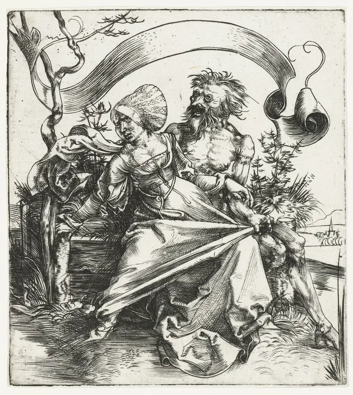 Jonge vrouw aangevallen door de Dood Wall Art by Albrecht Dürer - High-Resolution Digital Print