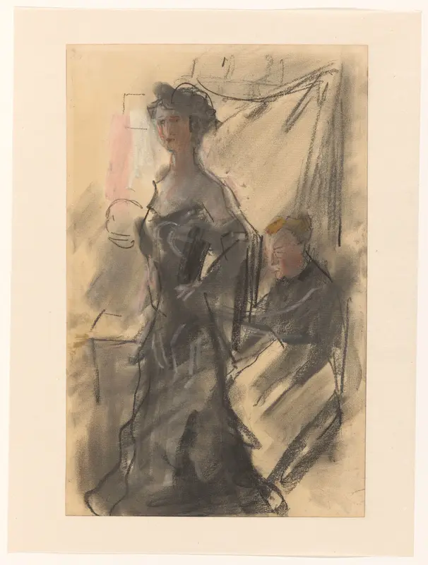 Jonge vrouw bij de modiste Wall Art by Isaac Israels - High-Resolution Digital Print