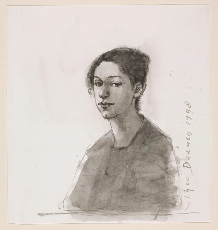 Jonge vrouw met kort haar Wall Art by Unknown - High-Resolution Digital Print