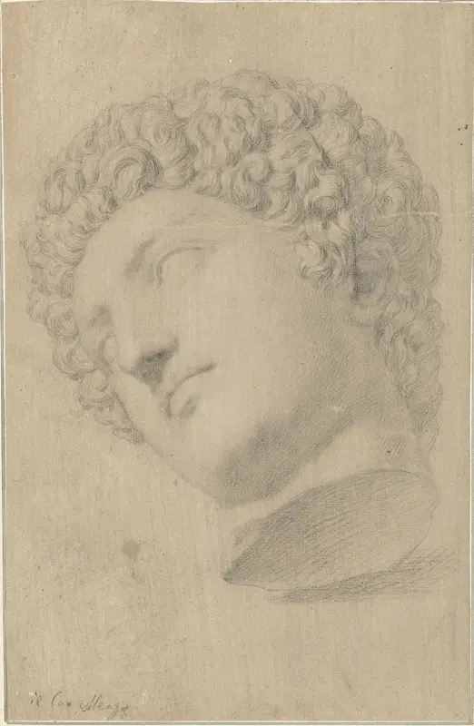 Jongelingshoofd, van onderen gezien Wall Art by Anton Raphael Mengs - High-Resolution Digital Print