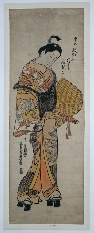 Jongeman gekleed als komuso (bedelmonnik) Wall Art by Unknown - High-Resolution Digital Print