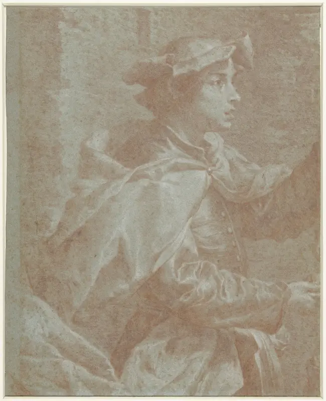 Jongeman in mantel en met een baret Wall Art by anonymous - High-Resolution Digital Print