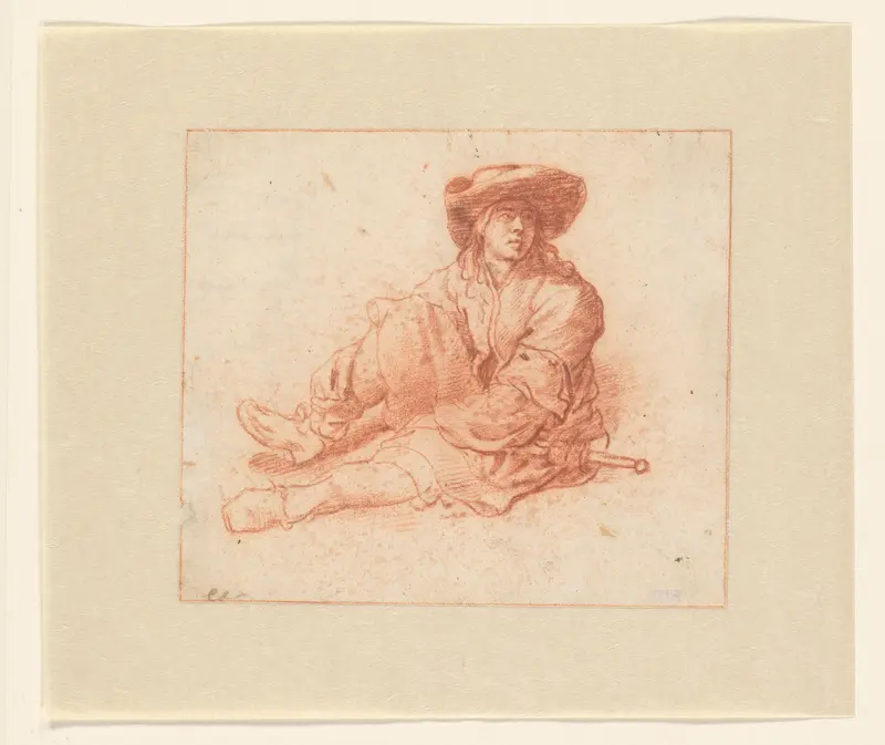 Jongeman, zittend op de grond Wall Art by Adriaen van de Velde - High-Resolution Digital Print