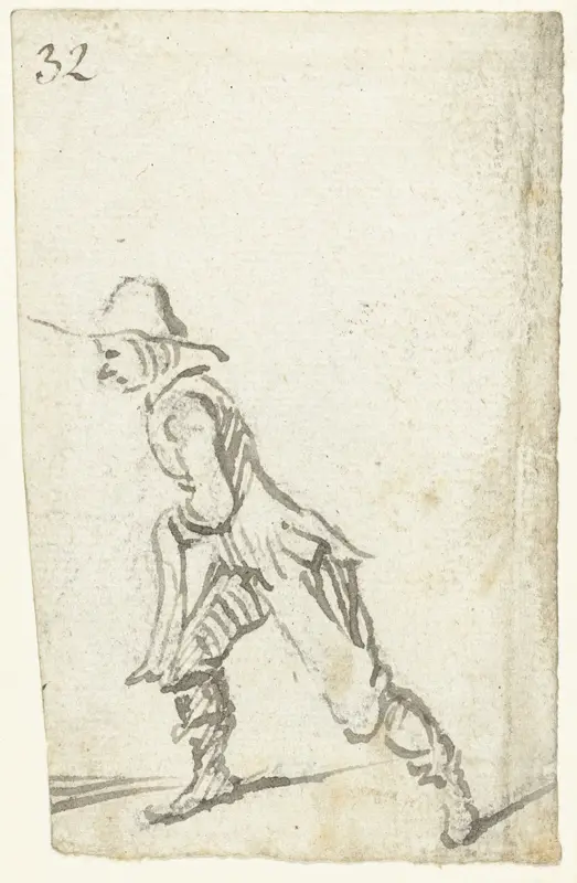 Jongen die een sjerp of sjaal (?) vasthoudt, naar links Wall Art by Harmen ter Borch - High-Resolution Digital Print