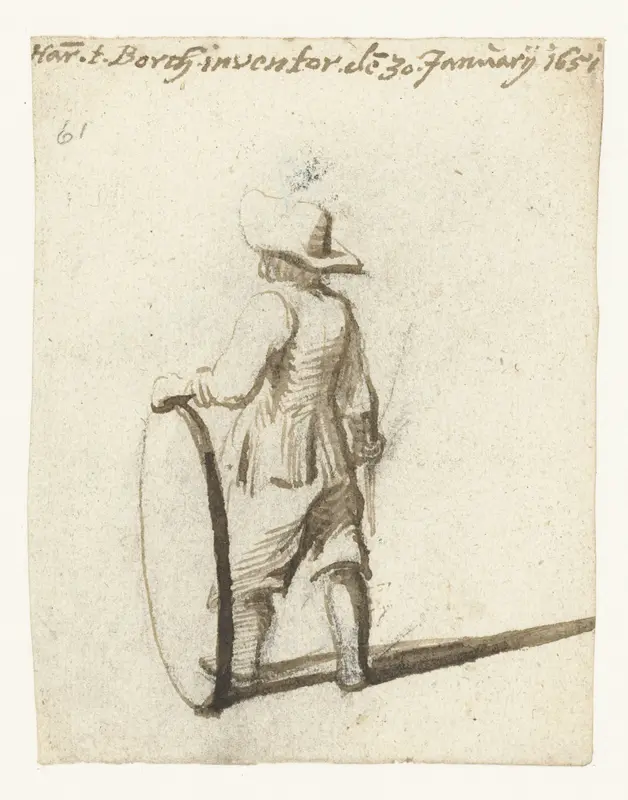 Jongen met een hoepel, van achteren Wall Art by Unknown - High-Resolution Digital Print