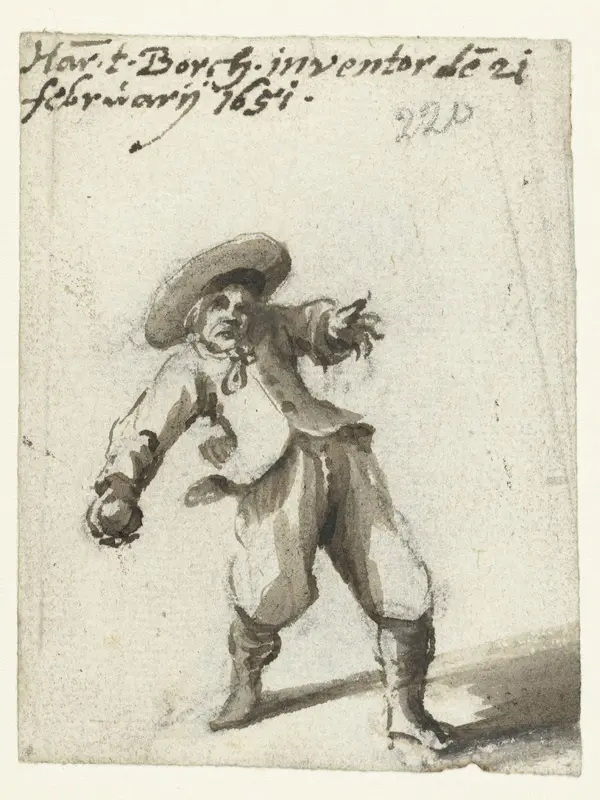 Jongen op het punt staand om een bal te gooien Wall Art by Unknown - High-Resolution Digital Print