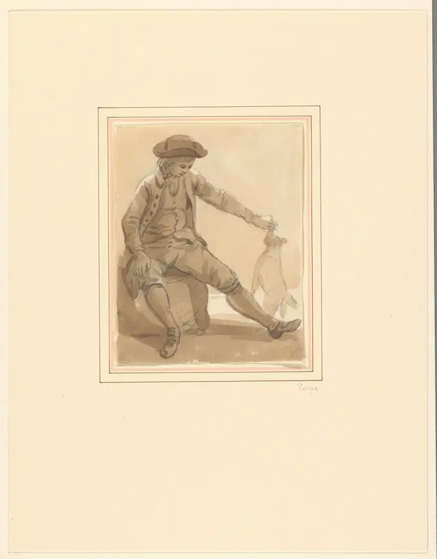 Jongen spelend met een hond Wall Art by Paul Sandby - High-Resolution Digital Print