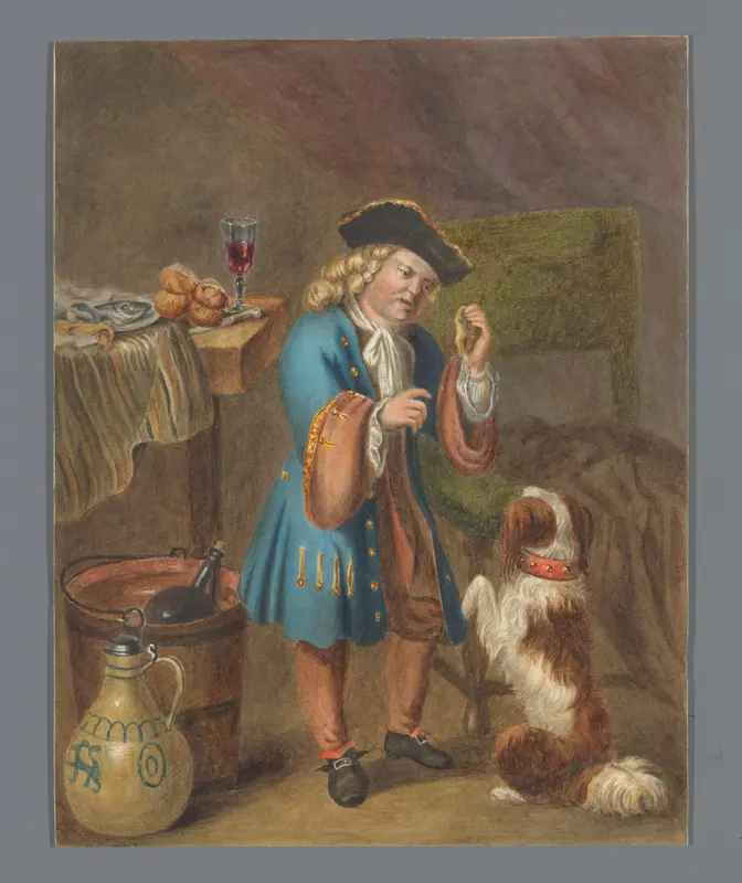 Jongen spelend met zijn hond Wall Art by anonymous - High-Resolution Digital Print