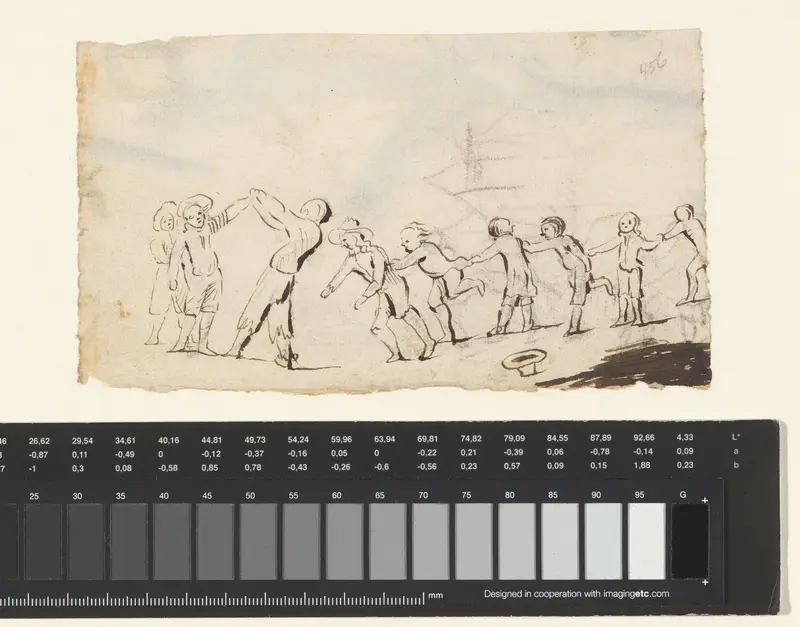 Jongens die Witte zwanen, zwarte zwanen spelen Wall Art by Unknown - High-Resolution Digital Print
