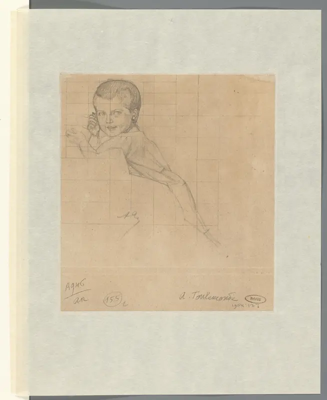 Jongetje, het lichaam en profil naar links, het hoofd en face Wall Art by Auguste Toulmouche - High-Resolution Digital Print