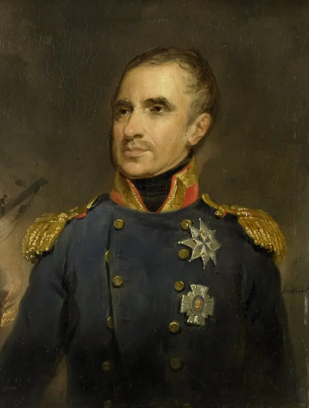 Jonkheer Theodorus Frederik van Capellen (1762-1824), Vice Admiral and Commanding Officer of the Dutch Squadron off Algiers, 1816 Wall Art by Jacob Joseph Eeckhout - High-Resolution Digital Print