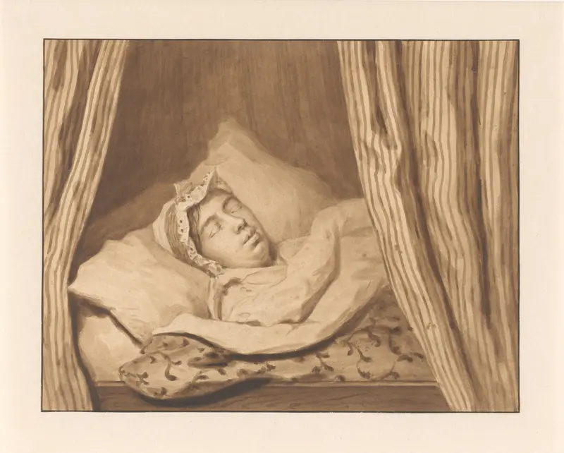 Jonkvrouwe Johanna van Weede op haar sterfbed Wall Art by anonymous - High-Resolution Digital Print