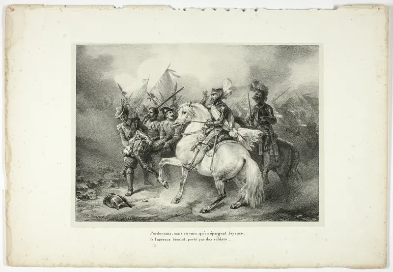 J'ordonnais, mais en vain, qu'on épargnat Joyeuse... Wall Art by Horace Vernet - High-Resolution Digital Print