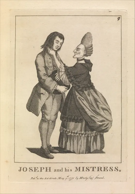 Joseph and His Mistress Wall Art by Matthias Darly - High-Resolution Digital Print