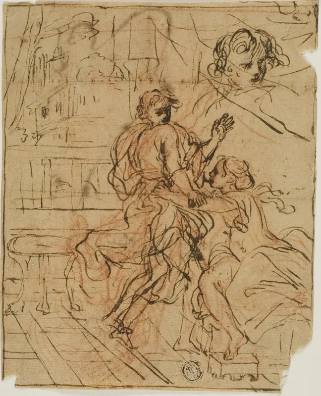 Joseph and Potiphar's Wife Wall Art by Giuseppe Passeri - High-Resolution Digital Print
