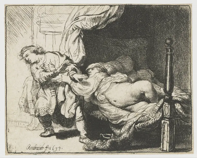 Joseph and Potiphar's wife Wall Art by Unknown - High-Resolution Digital Print
