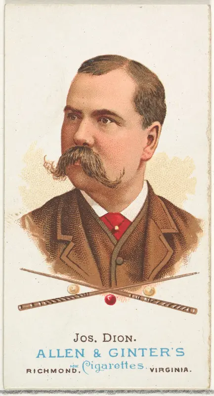 Joseph Dion, Billiard Player, from World's Champions, Series 1 (N28) for Allen & Ginter Cigarettes Wall Art by Allen & Ginter - High-Resolution Digital Print