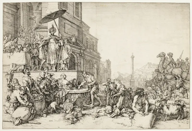 Joseph Distributing Grain to Egypt