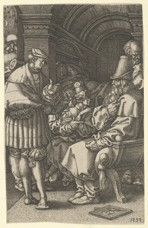 Joseph Explaining His Dreams to Jacob, from "The Story of Joseph" Wall Art by Heinrich Aldegrever - High-Resolution Digital Print