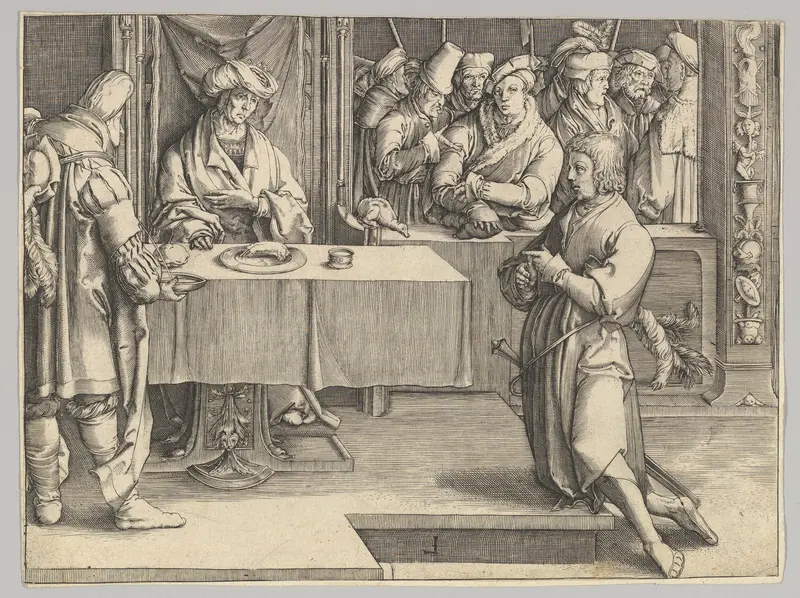 Joseph Interpreting Pharaoh's dreams (copy) Wall Art by Lucas van Leyden - High-Resolution Digital Print