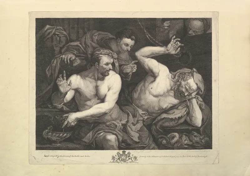 Joseph Interpreting the Dreams of Pharoah's Chief Butler and Baker Wall Art by Jusepe de Ribera (called Lo Spagnoletto) - High-Resolution Digital Print