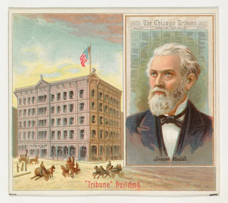 Joseph Medill, The Chicago Tribune, from the American Editors series (N35) for Allen & Ginter Cigarettes Wall Art by Allen & Ginter - High-Resolution Digital Print