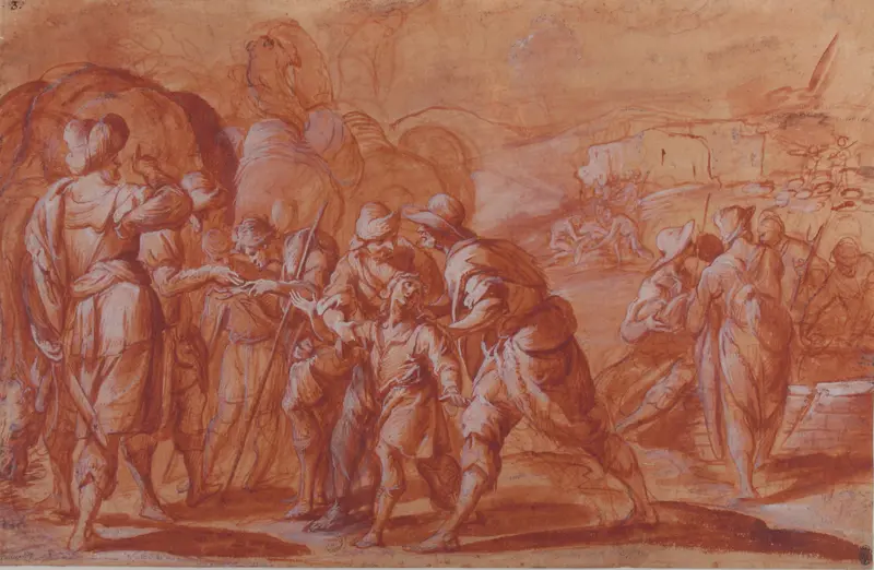 Joseph Sold by His Brethren Wall Art by Giovanni Battista Discepoli ("Il Zoppo") - High-Resolution Digital Print