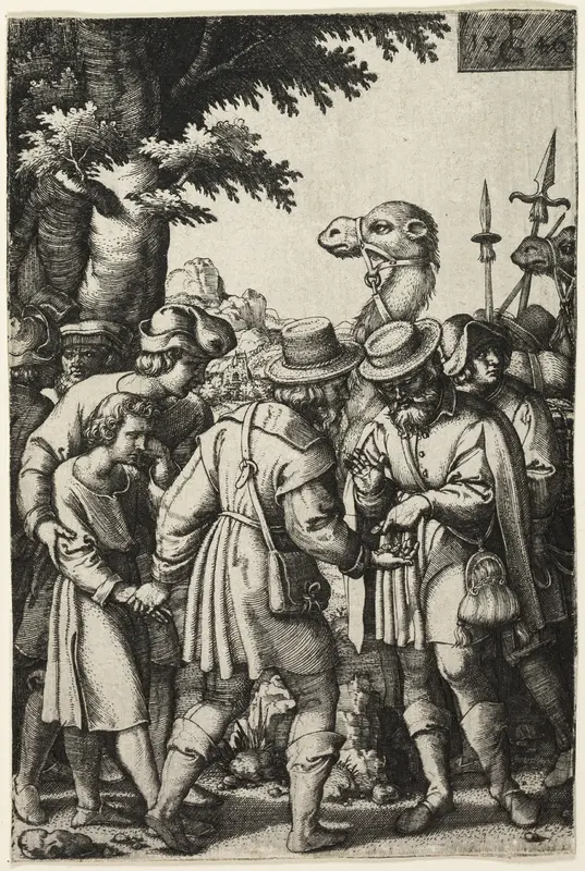 Joseph Sold by His Brothers Wall Art by Georg Pencz - High-Resolution Digital Print