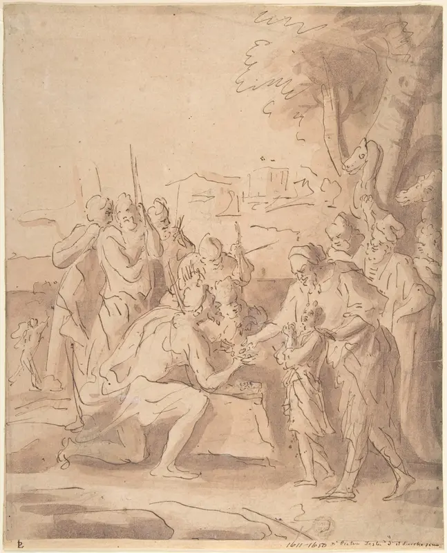 Joseph Sold by His Brothers Wall Art by Anonymous, Italian, Roman-Bolognese, 17th century - High-Resolution Digital Print