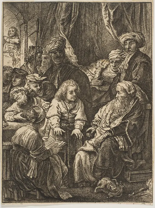 Joseph Telling His Dreams (reverse copy) Wall Art by Rembrandt (Rembrandt van Rijn) - High-Resolution Digital Print