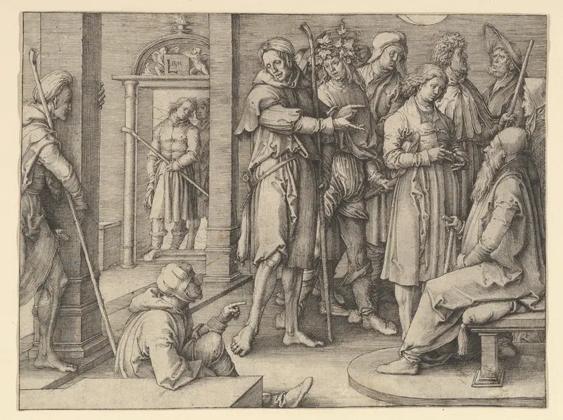 Joseph Telling His Dreams to Jacob Wall Art by Lucas van Leyden - High-Resolution Digital Print