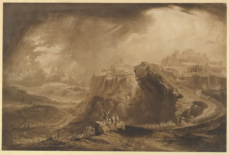 Joshua Commanding the Sun to Stand Still Upon Gibeon (Joshua: 10: 12–14) Wall Art by John Martin - High-Resolution Digital Print