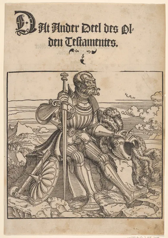 Joshua, from De Biblie uth der uthlegginge Doctoris Martini Luthers Wall Art by Erhard Altdorfer - High-Resolution Digital Print
