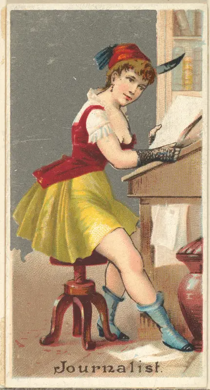 Journalist, from the Occupations for Women series (N166) for Old Judge and Dogs Head Cigarettes Wall Art by Goodwin & Company - High-Resolution Digital Print