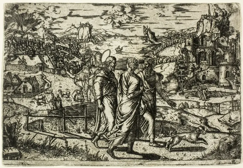 Journey to Emmaus Wall Art by Unknown artist - High-Resolution Digital Print