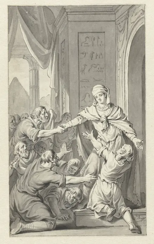 Jozef door zijn broers herkend Wall Art by Jacobus Buys - High-Resolution Digital Print