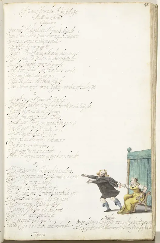 Jozef en de vrouw van Potifar Wall Art by Gesina ter Borch - High-Resolution Digital Print