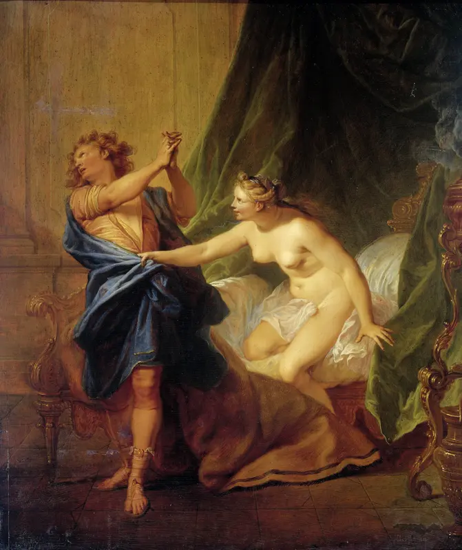 Jozef en de vrouw van Potifar Wall Art by Nicolas Bertin - High-Resolution Digital Print