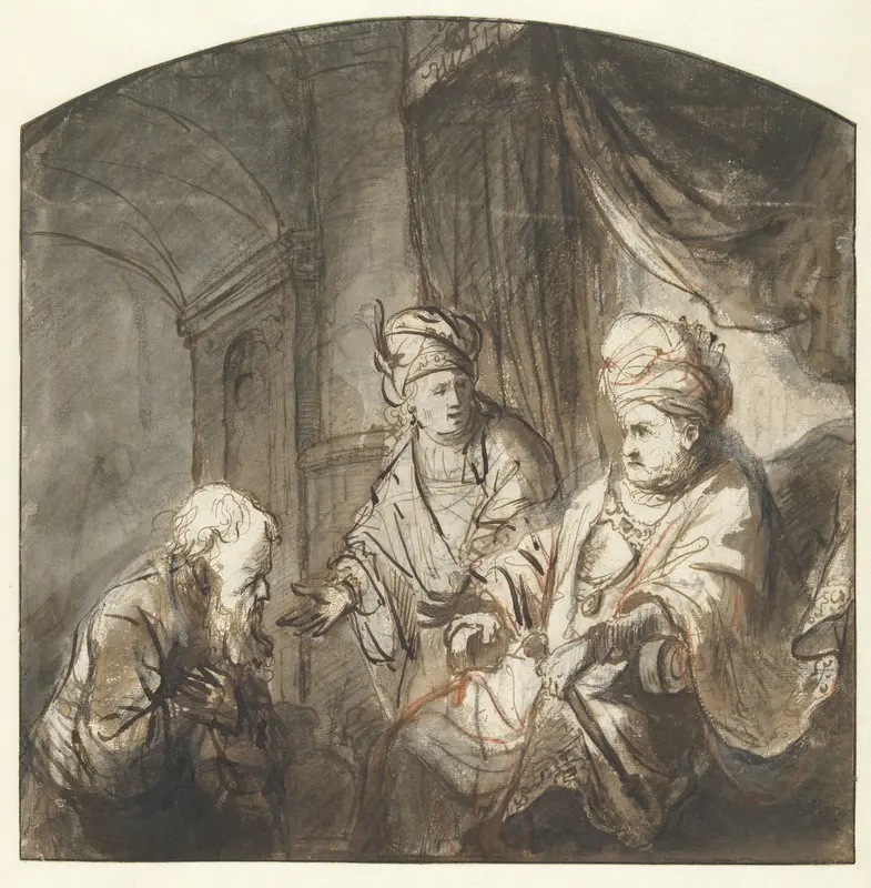Jozef stelt zijn vader aan de Farao voor Wall Art by Ferdinand Bol - High-Resolution Digital Print
