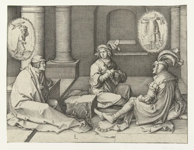 Jozef verklaart dromen in de gevangenis Wall Art by Unknown - High-Resolution Digital Print