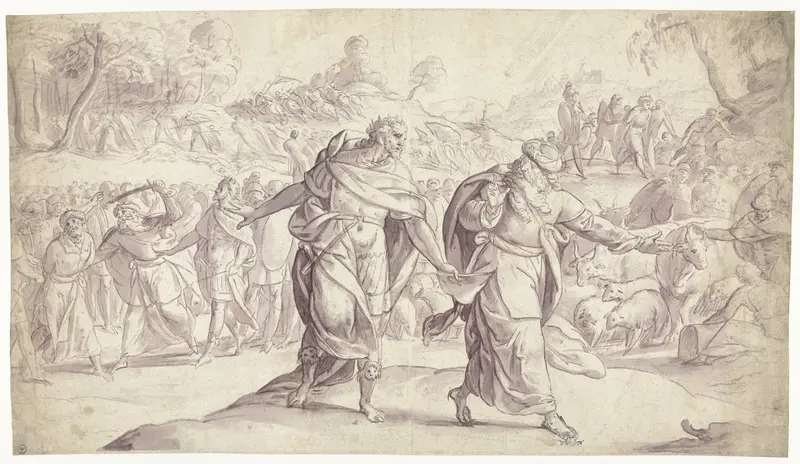 Jozua laat de vijf koningen van de Ammonieten terechtstellen Wall Art by Frans Francken (I) - High-Resolution Digital Print