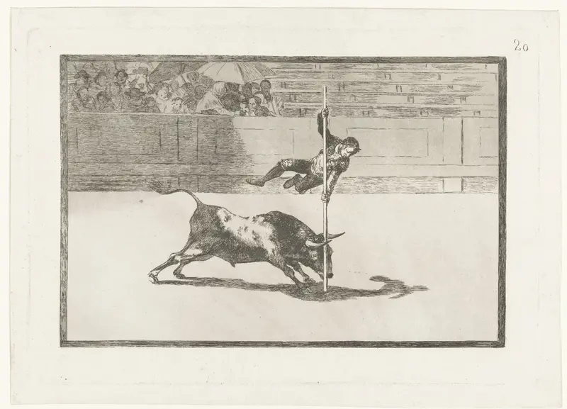 Juanito Apiñani in de arena van Madrid Wall Art by Francisco de Goya - High-Resolution Digital Print