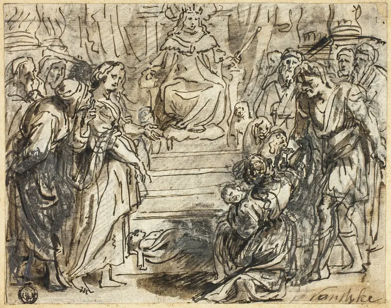 Judgement of Solomon Wall Art by Abraham Jansz. van Diepenbeeck - High-Resolution Digital Print