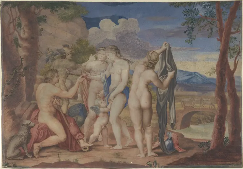 Judgment of Paris Wall Art by Anonymous, Italian, 19th century - High-Resolution Digital Print