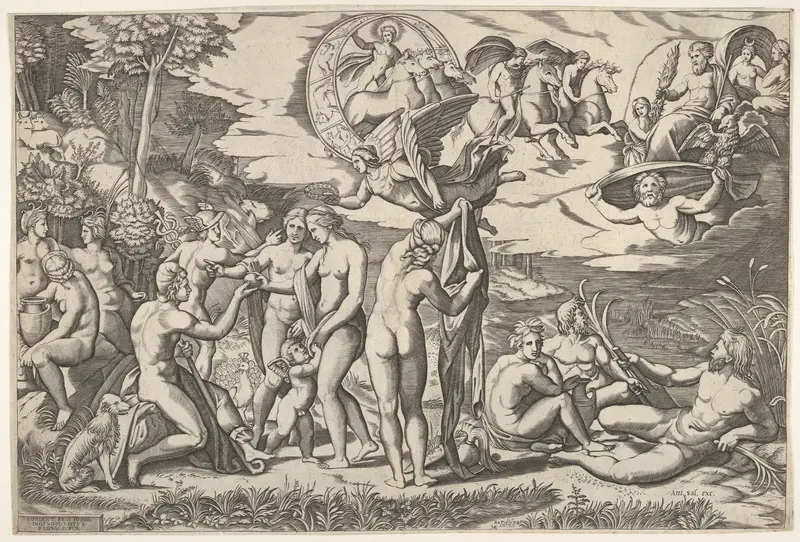 Judgment of Paris Wall Art by Marcantonio Raimondi - High-Resolution Digital Print