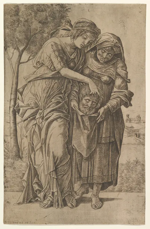 Judith and her maidservant with the head of Holofernes Wall Art by Girolamo Mocetto - High-Resolution Digital Print