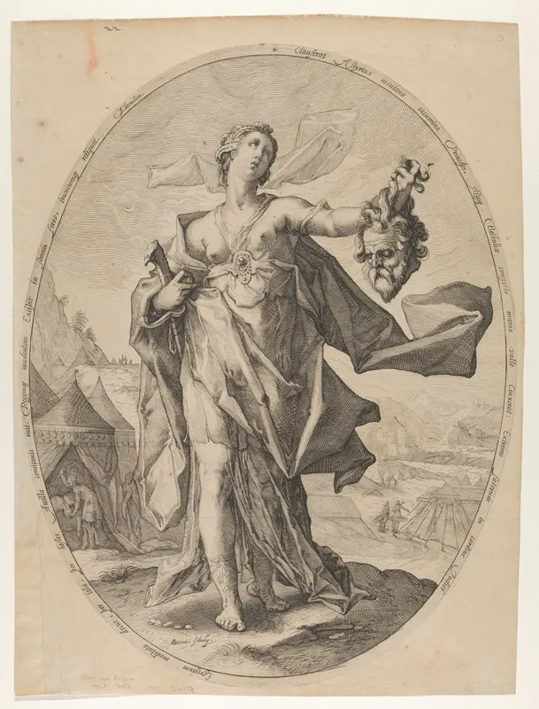Judith, from "Heroes and Heroines of the Old Testament" Wall Art by Nicolaes Braeu - High-Resolution Digital Print