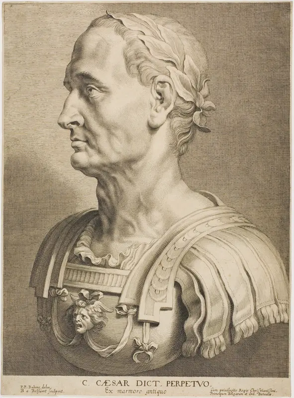 Julius Caesar, Perpetual Dictator, from Twelve Famous Greek and Roman Men Wall Art by Boetius Adams Bolswert - High-Resolution Digital Print