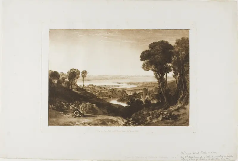 Junction of the Severn and Wye, plate 28 from Liber Studiorum Wall Art by Joseph Mallord William Turner - High-Resolution Digital Print